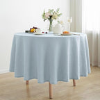 Linen World Blue Linen Tablecloth - 100% French Linen Round Tablecloth 70" Inch,Washable Natural Tablecloth for Dining,Outdoor,Weddings and Restaurants,Decorative Thanksgiving Christmas - Mist Blue by LLinenWorld