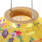 Oval Silk Vietnamese Japanese Hanging Oval Hoian Lamp Asian Vietnam Flower Oriental Festive Lamp Wedding Decor - Image 5