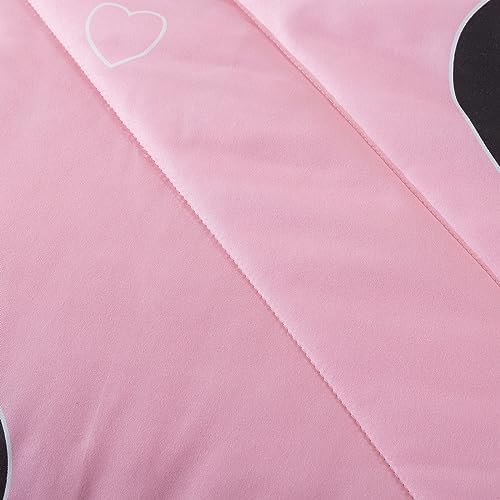 Caressma Pink Comforter Set Twin Size Black Heart Set 2pcs with Pillowsham - Image 7