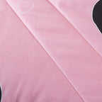Caressma Pink Comforter Set Queen Size Black Heart Set 3pcs with Pillowsham - Image 7