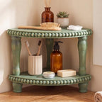 Kigley 2 Tiered Corner Bathroom Counter Organizers and Storage, Green by Kigley