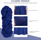 12 Pack Royal Blue Cheesecloth Table Runners, 35x120 Inch - Image 4