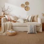 ANRODUO Boho Decorative Pillow Covers 22x22 Light Blue Stripe Pack of 2 - Image 3