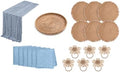 Britimes Runner Set, Blue Boho Farmhouse, 20 Pack, Cheesecloth by Britimes
