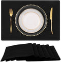 homing Faux Cotton Linen Placemats Set of 6, Cloth Dining Table Mats by homing