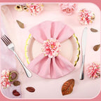 24 Pcs Flower Napkin Rings Daisy Flower Handcraft Floral Napkin Holder Rings for Wedding, Holiday Banquet, Luncheons, Birthday Party Dining Table Decor - Image 2