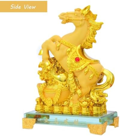 Feng Shui Chinese Zodiac Year Golden Resin Collectible Figurines Decoration for Luck & Wealth Perfect for Your Home or Office (HOS-FC) - Image 3