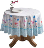 Maison d' Hermine Table Cloth Round Table Reusable 100% Cotton 63" Diameter by MaisondHermine