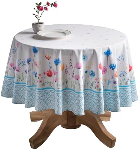 Maison d' Hermine Table Cloth Round Table Reusable 100% Cotton 63" Diameter by MaisondHermine