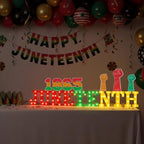 Ganeen 17 Pcs Lighted Juneteenth Table Decoration Plastic LED - Image 6