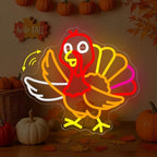 Flashing Turkey Neon Sign Funny Thanksgiving Window Lights Decor - Image 6