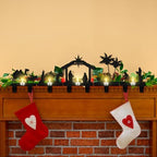 Hicarer 5 Pcs Christmas Stocking Holder Set Mantel Nativity Scene Desktop - Image 3