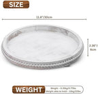 Round Wooden Trays for Decor - Beaded Round Decorative Tray - Image 5