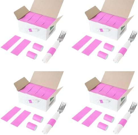 NATURALABEL Self-Adhesive Napkin Bands, Pack of 8,000, Pink by NATURALABEL