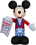 Gemmy 5 FT Patriotic Mickey Mouse Inflatable with American Flag – Lighted Airblown Disney 4th of July Blow Up Outdoor Yard Decoration by GemmyIndustries