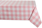 DII Buffalo Check Collection, Classic Farmhouse Tablecloth, 60 x 120, Pink & White by DII