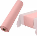 Disposable Table Runner for Dining Table, 16" 20-Pack Linen-Like Pink Paper Table Runners for Party, Wedding Or Event by BloominGoods