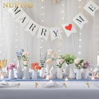 NUPTIO White Ceramic Bud Vase: Small Assorted Vases 12 Pcs, Unglazed - Image 2