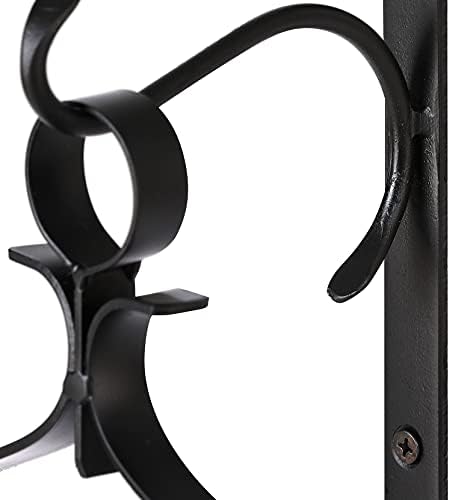 Hanging Hurricane Glass Wall Sconce Candle Holder Black Metal Wall Decorations Set of 2 HLJ15-291B2 - Image 3