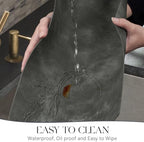 MOSAYT Vinyl Faux Leather Placemats, Set of 6, Dark Grey - Image 4