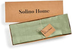Solino Home 100% Pure Linen Placemats Olive, Athena 14 x 19 in, Set of 4 - Image 3