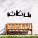 Xedatric Mountain Forest Metal Wall Art 15x44 Inch Nature Landscape Decor - Image 3