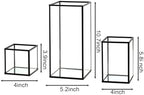 PHOSPHOR Glass Hurricane Candle Holder Set of 3 PCS Black Hurricane Candleholders for Wedding Party Holiday Birthday Home Decor Lanter - Image 2