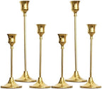 6PCS Brass Candlestick Holders Gold Candle Holders Taper Candle Holders by VOELIGT