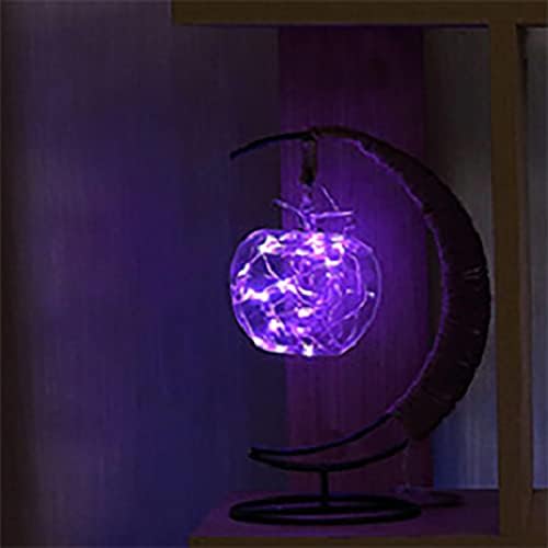 LED Decorative lamp Table lamp 3D Magic Moonlight Wrought Iron Night Light Christmas Home Decoration Birthday Gift USB Power Supply 5.5 * 5.1 * 11 inches （A Purple） - Image 4