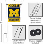 Michigan Team University Wolverines Garden Flag with Stand Holder - Image 3