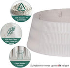 HarcoHome Christmas Tree Collar, 28.4" D Round Tree Base Cover Mixed with Natural Grain Fiber, Pet-Proof Plastic Xmas Tree Ring, Tree Skirt for Christmas Decorations, Easy Assembly (Beige) - Image 4