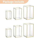 NUPTIO Hurricane Candle Holder Centerpieces: 6 Pcs Glass Candles Lantern - Image 6