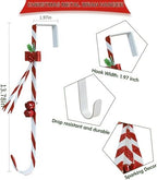2-Pack Metal Candy Cane Christmas Wreath Hangers for Front Door - Image 4