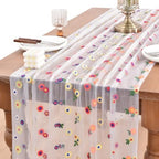 6 Pack Flower Table Runner Floral Daisy Fall Wedding Birthday Party Decor by Joanlody