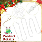 Boao Christmas Wooden Beads Garland, Christmas Tree Decor (White) - Image 3