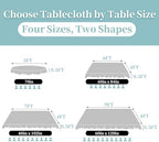 Elegant Tablecloth Rectangle, 60"x120", 1PC Washable Table Cloth for 9ft Table (10-12 Seat) - Cotton Polyester, Wrinkle Resistant, Pink Table Cloths for Valentine's Day & Celebration, Luxury Bows - Image 6