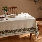 ISAENNE Designer Vintage Rectangular Christmas Tablecloth,87"x55" - Image 3