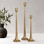 Iron Taper Candle Holder Set of 3 - Decorative Tall Candle Stand by SUJUN