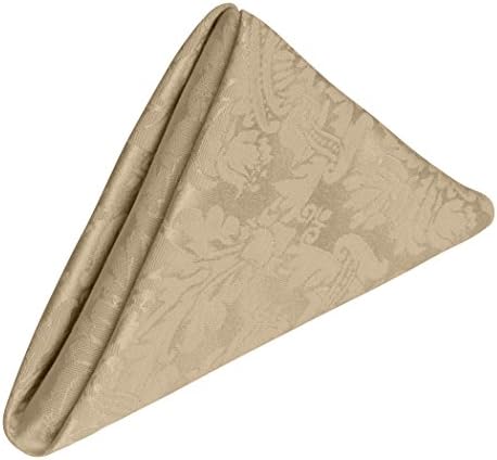 Ultimate Textile 17x17-Inch Square Damask Cloth Napkins, Cafe, Set of 12 by UltimateTextile