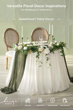 Ling's moment Dusty Rose Artificial Flower Garland Wedding Arch 6 FT - Image 4