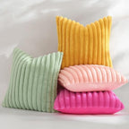 decorUhome Fall Faux Fur Throw Pillow Covers 26x26 Set of 2 Mustard Yellow - Image 5