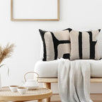 Oudain Tufted Pillow,Classic Style,Black,White,18 X 18 Inch - Image 3