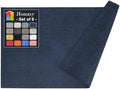 Homaxy PU Faux Leather Placemats for Dining Table, Set of 6, Navy Blue by Homaxy