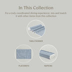 Over&Back 18x90 Woven Frayed Chambray Cotton Table Runner - Washable Table Runners for a Custom Home Decor Tablescape - Hand-Finished Frayed Edges - Coffee Table, Dinner Table, Living Room - Blue - Image 4
