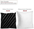 Nestl Throw Euro Pillow Covers, Cozy Velvet Decorative Pillow Covers 26 x 26 Inches, Soft Solid Couch Pillow Case for Sofa, Bed and Car, Set of 4 - Black - Image 2