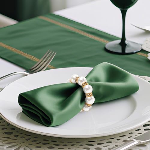 100 Pcs Gold Napkin Rings Bulk, Pearl Napkin Rings - Image 2