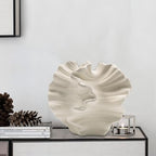Ceramic Vase - Set of 2 for Home Decor,White Flower Shape Pampas Vases Minimalist Nordic Boho Style for Modern Farmhouse Decor, Living Room、 Kitchen、Mantle、Bedroom、Dining Table、Office - Image 4