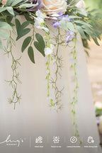 Ling's moment Purple Eucalyptus Flower Garland Wedding Arch 9 FT - Image 4