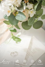 Ling's moment Fake Flowers Box, White & Sage & Gold Grand Combo - Image 6