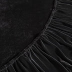 Ruffled Velvet Christmas Tree Skirt with Foam Padding, Nylon Backing and Lace-Up Tie Closure (Black, 84-Inch) - Image 5